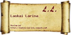 Laskai Larina névjegykártya